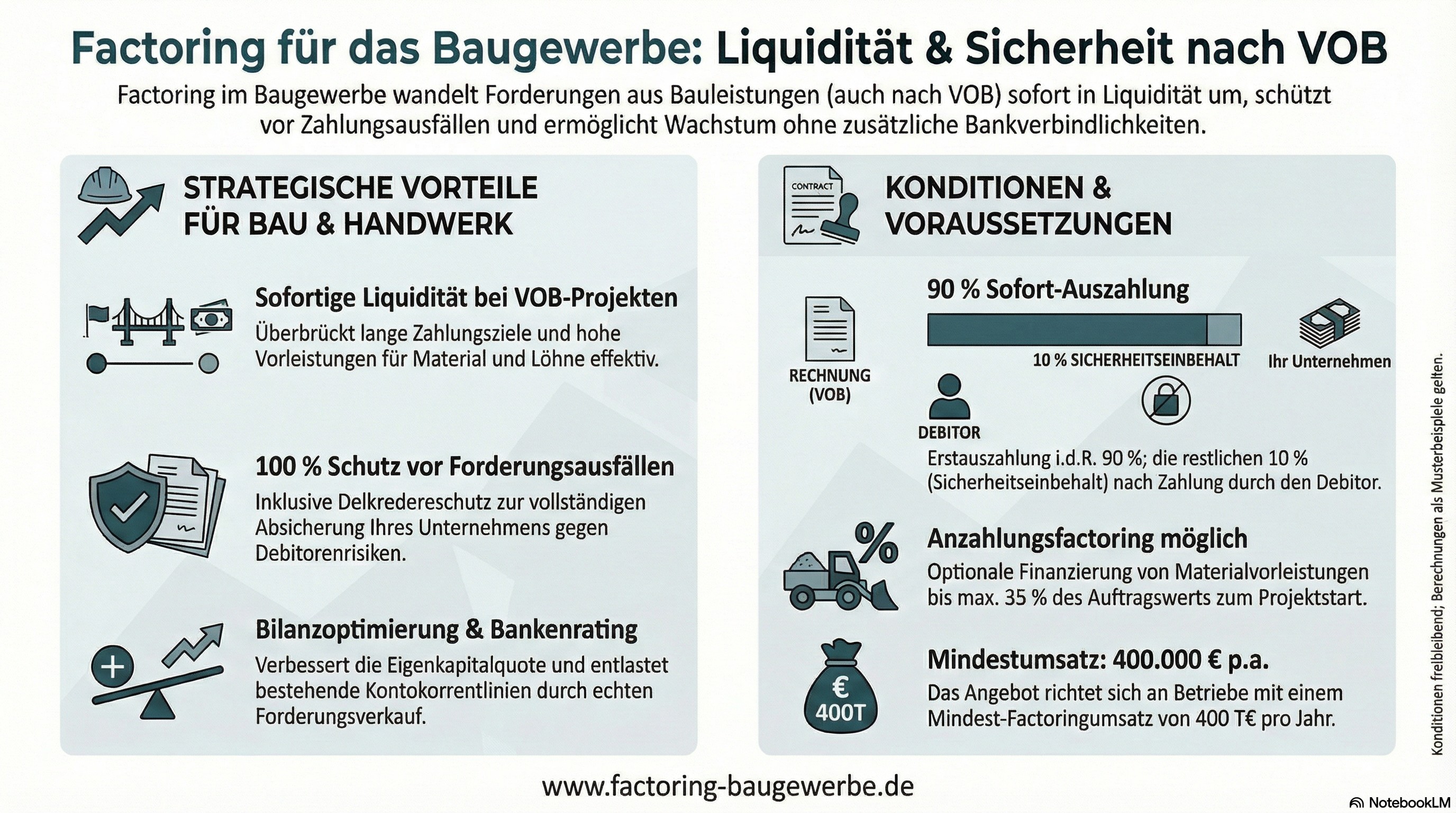 VOB-Factoring für Handwerk & Bau